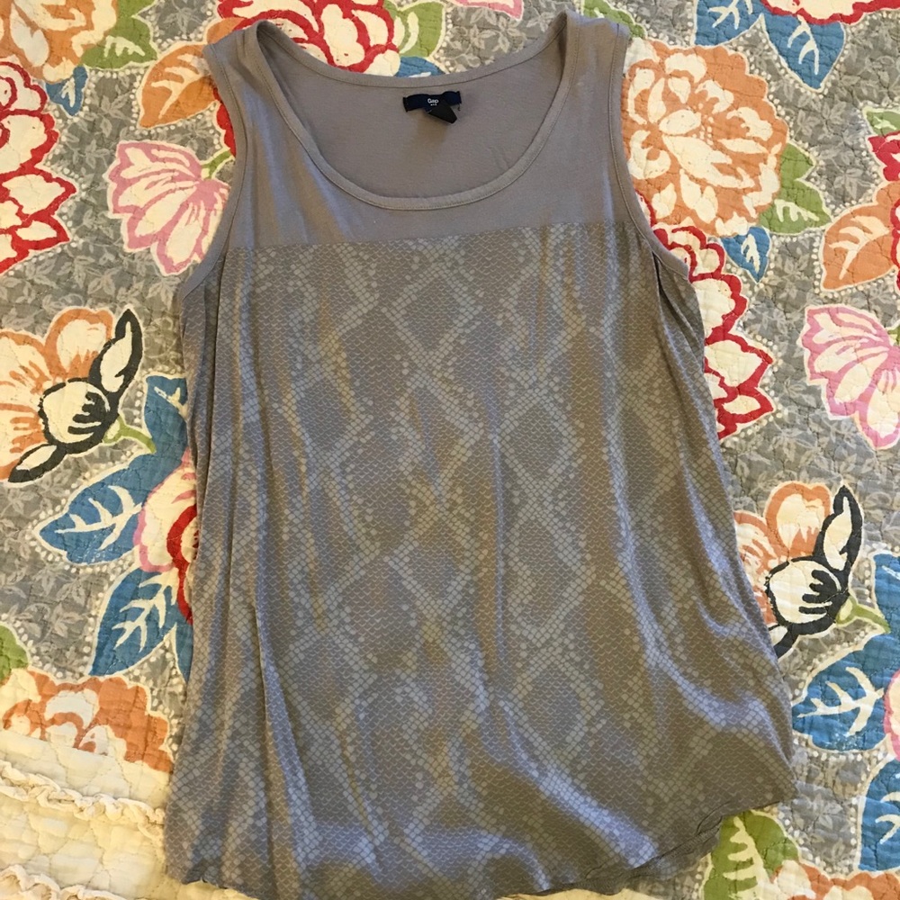 GAP Pattern Silk Tank Top Sleeveless